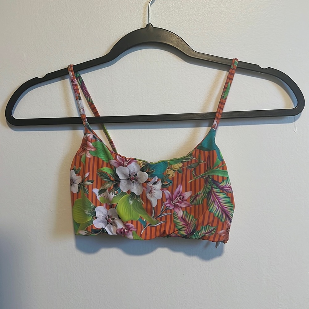 San Lorenzo orange swimsuit top
